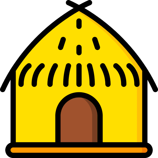 Hut holidays straw hut icon