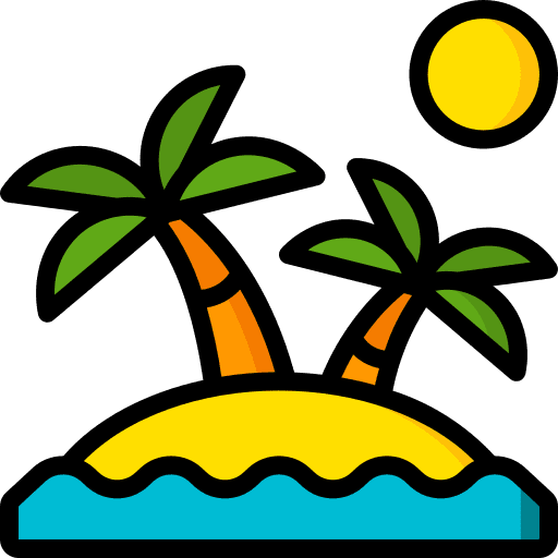 Island tropical landscape island icon