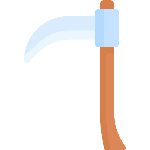 Sickle harvest farming and gardening construction and tools icon Sickle harvest farming and gardening construction and tools icon