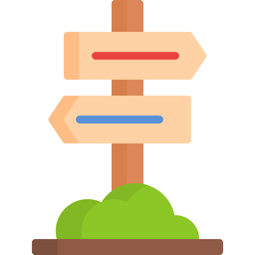 Signage orientation signpost direction icon Signage orientation signpost direction icon