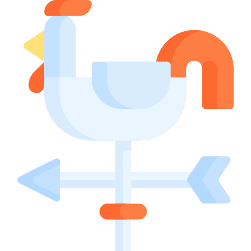 Weather vane weathercock signaling wind signal icon Weather vane weathercock signaling wind signal icon