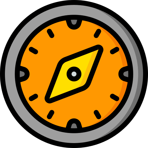 Compass travel direction orientation icon