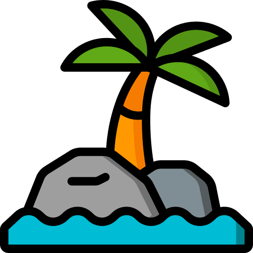 Island sea beach summer icon