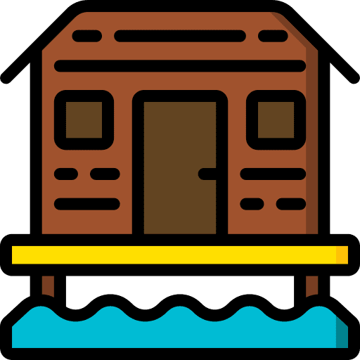 Beach house beach hut bungalow beach house icon