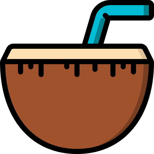 Coconut coconut tropical food and restaurant icon