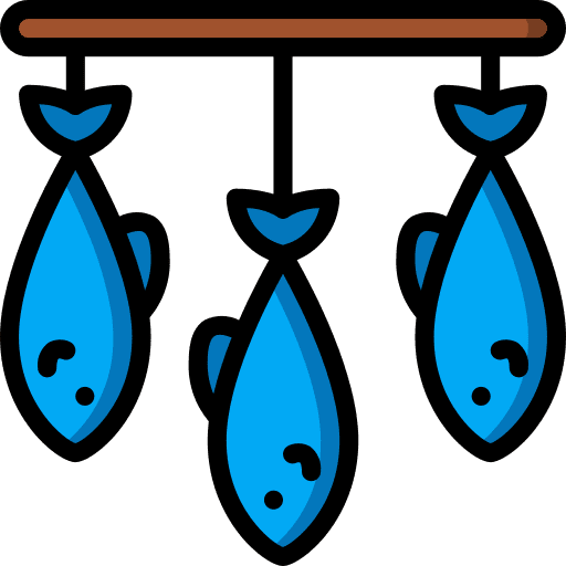 Fish nature food and restaurant hang icon
