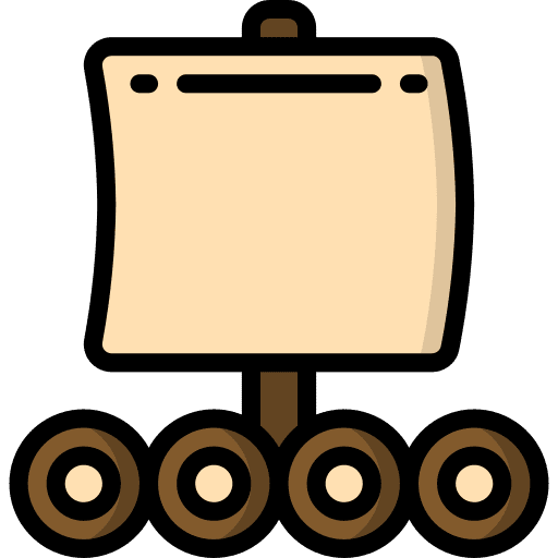Raft rafting transport navigation icon