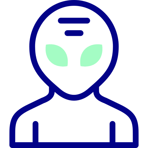 Alien character creature alien icon Alien character creature alien icon