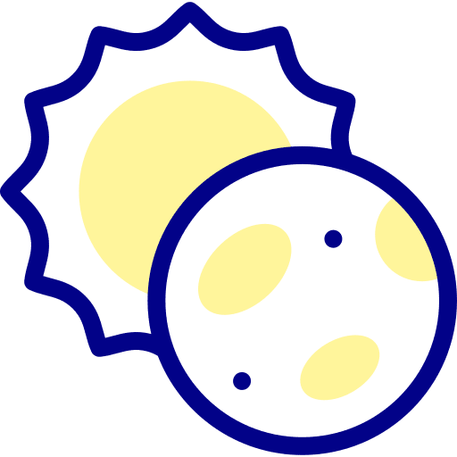 Eclipse sun moon partial icon Eclipse sun moon partial icon