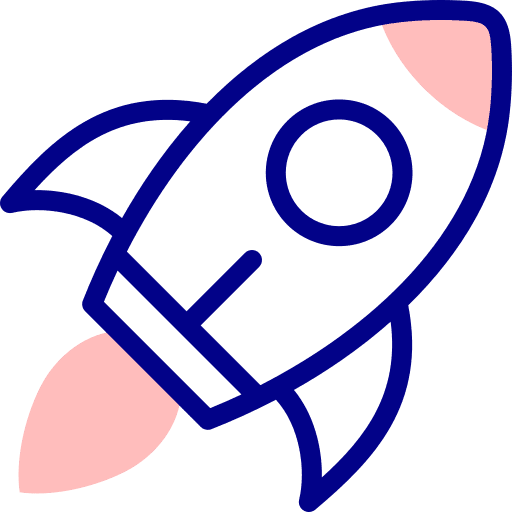 Rocket space exploration transport transportation icon