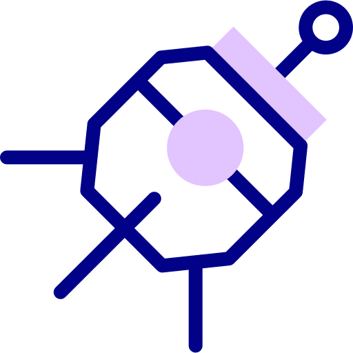 Space probe technology spacecraft satellite icon