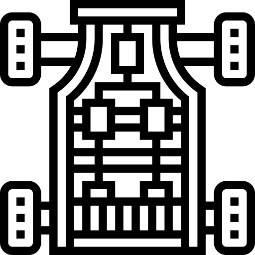 Chassis wheels service frame icon