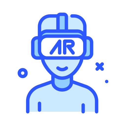 Ar glasses helmet computer user icon