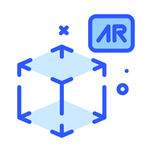 Cube perspective ar cube icon