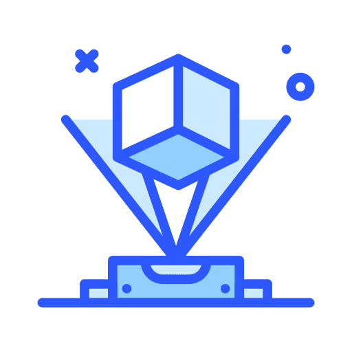 Hologram computer technology 3d hologram icon