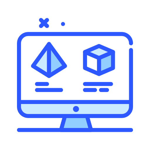 Display perspective shapes geometric icon
