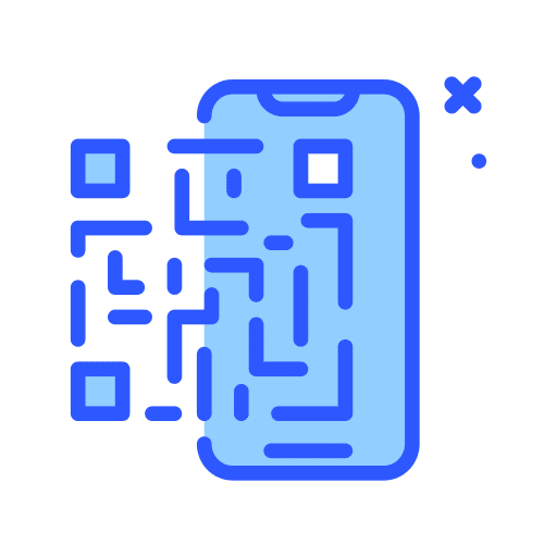 Qr computer mobile phone qr icon