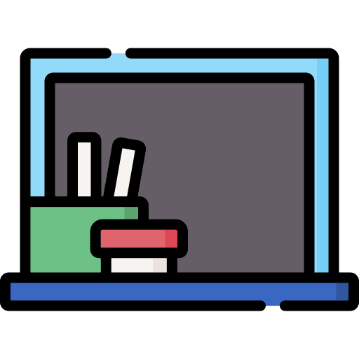 Blackboard education school material chalkboard icon