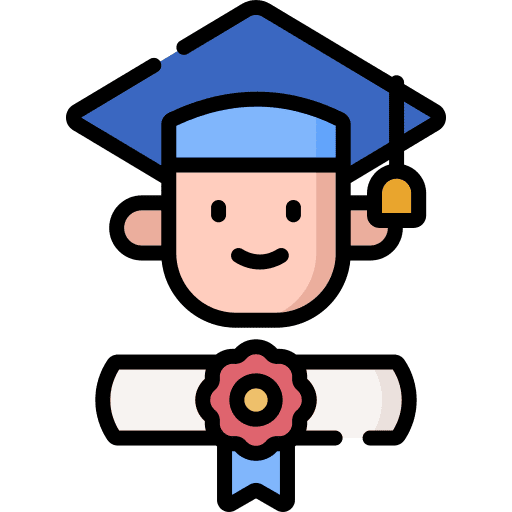 Degree phd people man icon