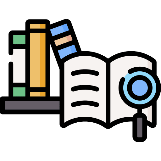 Library study literature search icon Library study literature search icon