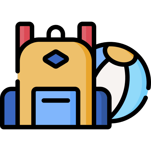 Summer school bag vacation education icon Summer school bag vacation education icon