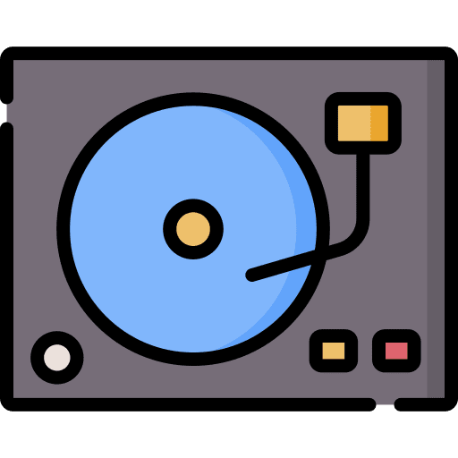 Prom night party music and multimedia disc jockey icon Prom night party music and multimedia disc jockey icon
