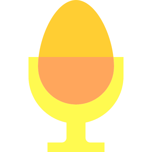 Boiled egg food and restaurant protein cup icon Boiled egg food and restaurant protein cup icon