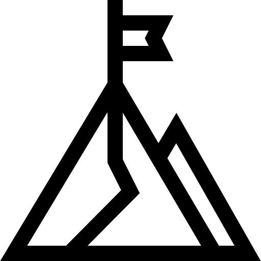 Goal landscape destination nature icon