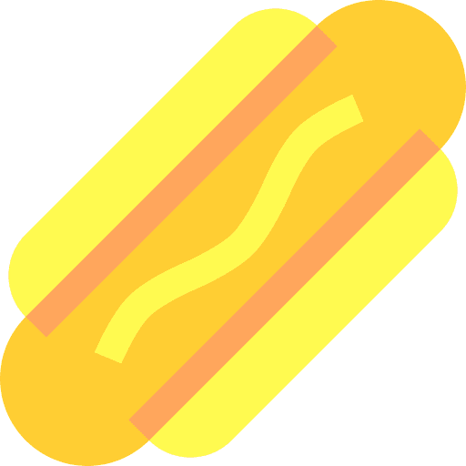 Hot dog sausage sauce junk food icon Hot dog sausage sauce junk food icon