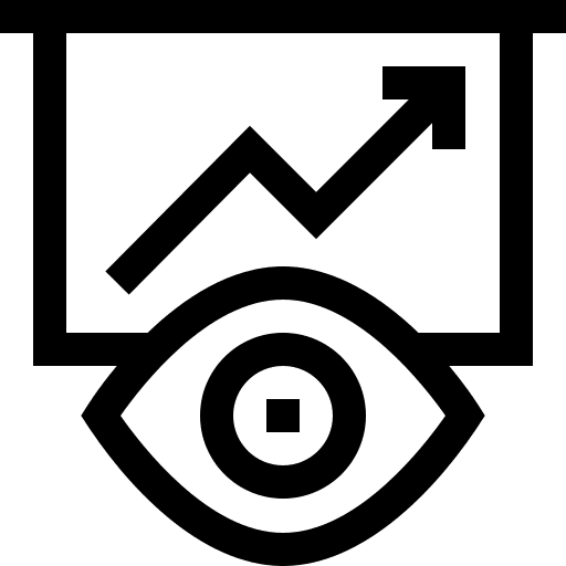 Strategic vision eye monitoring vision icon