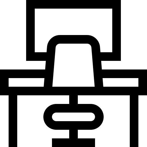 Workplace bureau workplace chair icon
