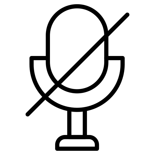 Mute mute record microphone icon