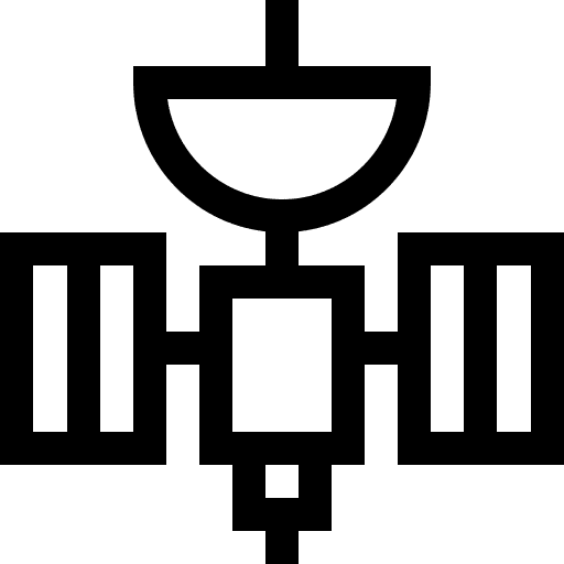 Satellite aerospace communication connection icon Satellite aerospace communication connection icon