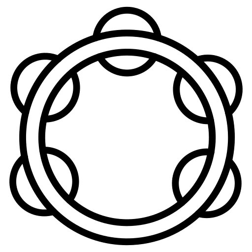 Tambourine music and multimedia musical instruments percussion instruments icon
