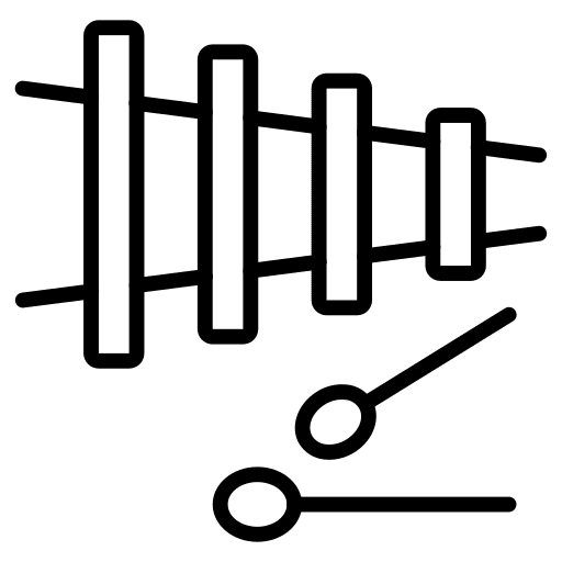 Xylophone music and multimedia musical instrument music icon Xylophone music and multimedia musical instrument music icon