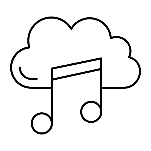 Cloud quaver cloud sound icon
