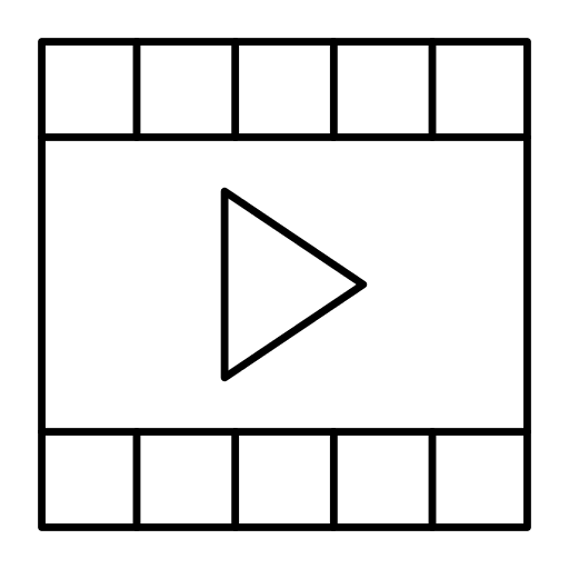 Film reel music and multimedia film reel icon