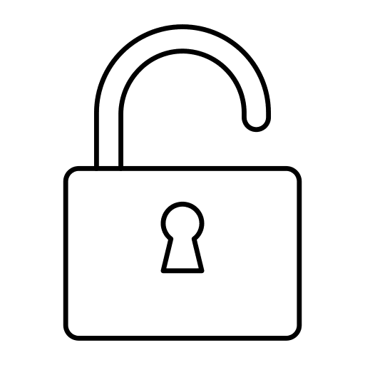 Lock unlocked lock padlock icon
