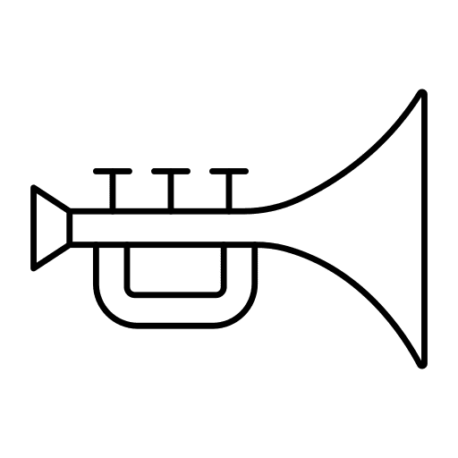 Trumpet music and multimedia instrument wind instrument icon