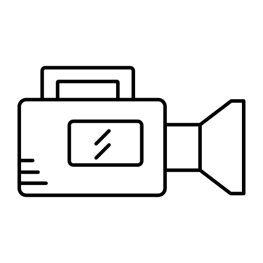 Video camera electronics recording film icon