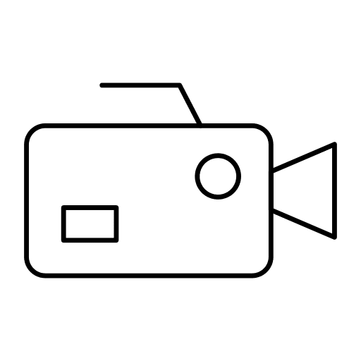 Video camera mic music and multimedia video camera icon
