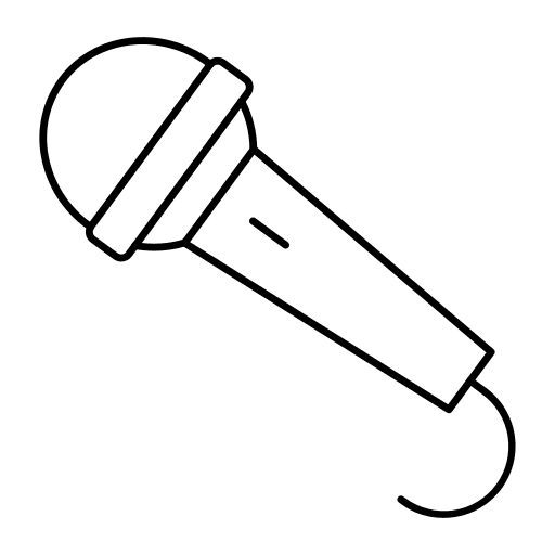 Mic voice recorder wire mic icon