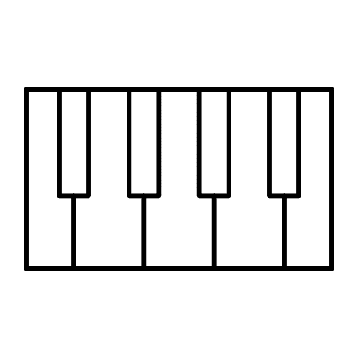 Piano music and multimedia piano keyboard piano icon