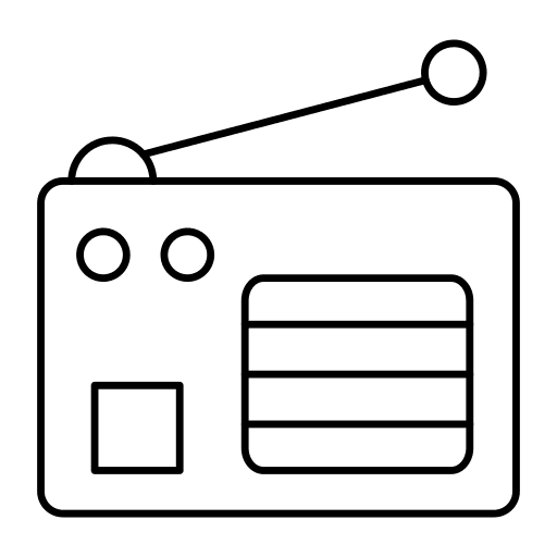 Radio news radio antenna electronics icon