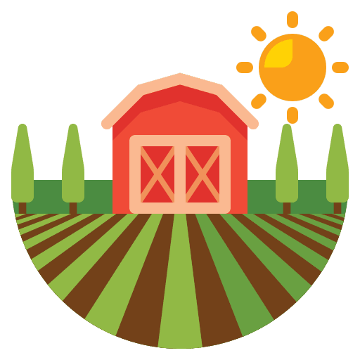 Farm farming and gardening eco friendly leaf icon
