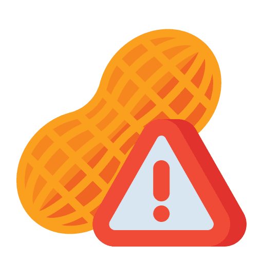 Peanut free nut free gastronomy nutrition icon