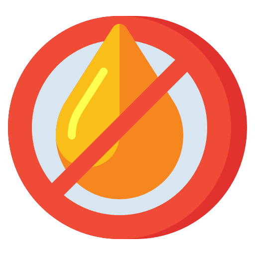 Trans fat free symbol warnings grease icon