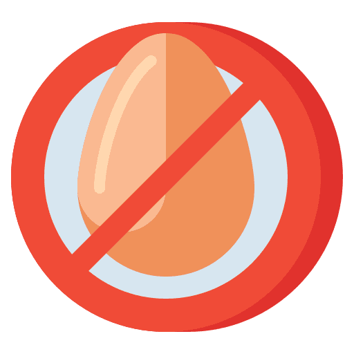 Egg free food allergy dietary icon