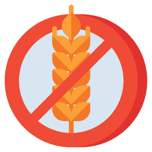 Gluten free food and restaurant gluten free food allergy icon