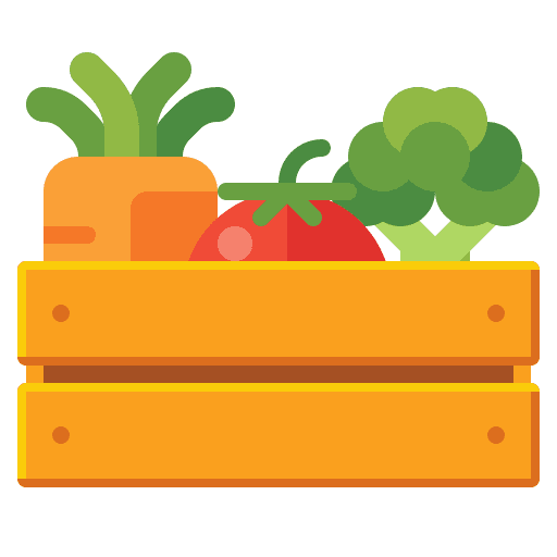 Vegetables crate food vegetables icon